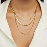 Collar de cadenas en capas estilo Viena