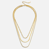 Collar de cadenas en capas estilo Viena