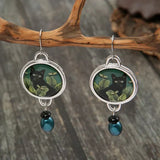Solana | Pendientes Vintage Gato Tropical Negro